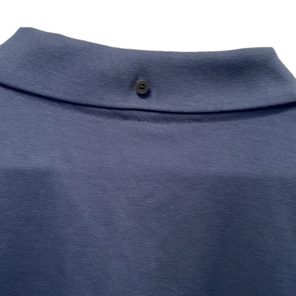 Mercer Mettle Polo Shirt, SZ L, PTP. 22”, Length 30”, 2 Button Front, Blue - Picture 3 of 4